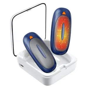 2 Pack AI Hand Warmer 2000mAh Electric Rechargeable Portable Heated Hand Warmers 3 Settings Temperature Adjustable Reusable Gift for Winter Outdoor Camping Picnic and Trip Bulk outdoorfun