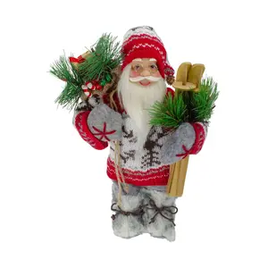 Northlight 12" Santa Dressed in a Warm SweaterBoots Figure