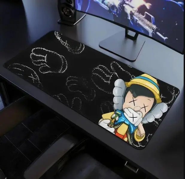 Hypebeast Cartoon Figure Pattern Mouse Pad Cute Gaming Desk Mat Anime Setup Mat