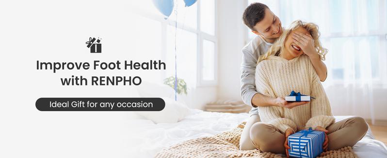 RENPHO Voice Controlled Foot Massager with 3 Heating Levels, Valentines Day Gift Choice for Man Women Adjustable Hands-free Upgrade Shiatsu Machine for Men & Women, Fits Up to Size 12