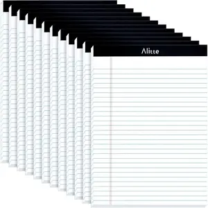 Legal Notepads 8.5 x 11, Pack of 12 - Perforated Wide Ruled Writing Pad - Premium Thick Paper, No Ink Bleeding - Blank Legal Pads For Home, Office, School, Business - 50 Sheets Per Notebook