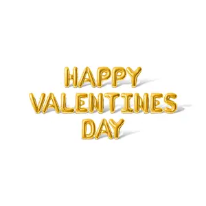 Letter Balloons - HAPPY VALENTINES DAY 16" Inch Alphabet Letters Foil Mylar Balloon Valentine's Day Party Banner