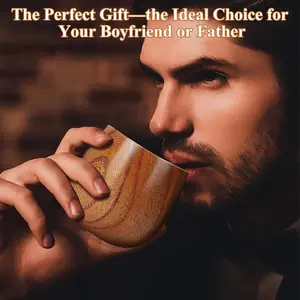 Handcrafted Charred Oak Whiskey Cup, Vintage Bourbon Drinking Glass for Home Bar & Campfire Nights – Unique Gift for Men, Dad & Whiskey Lovers