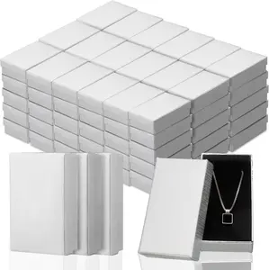 100 count   Boxes Bulk   Cardboard Boxes for Necklace Earring Bracelet Storage Package Display