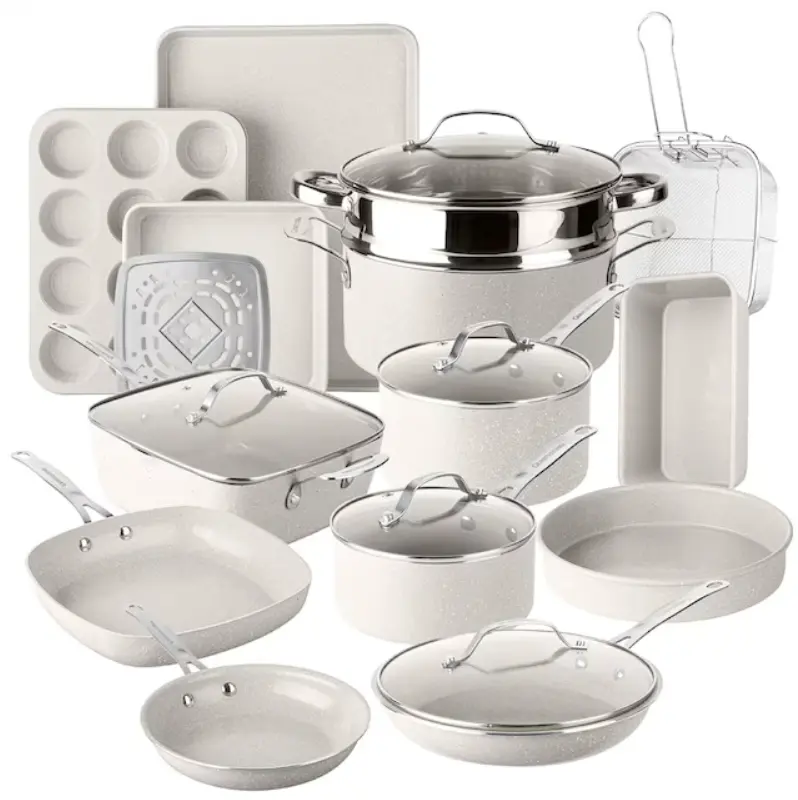 GraniteStone 20-Piece Non-Stick Cookware Set Pots Pans Kitchen Set
