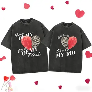 My Rib Genesis 2: 21 Christian Couple Washed T-Shirt