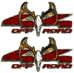 4X4 VYNIL DECAL DEER SKULL EDITION