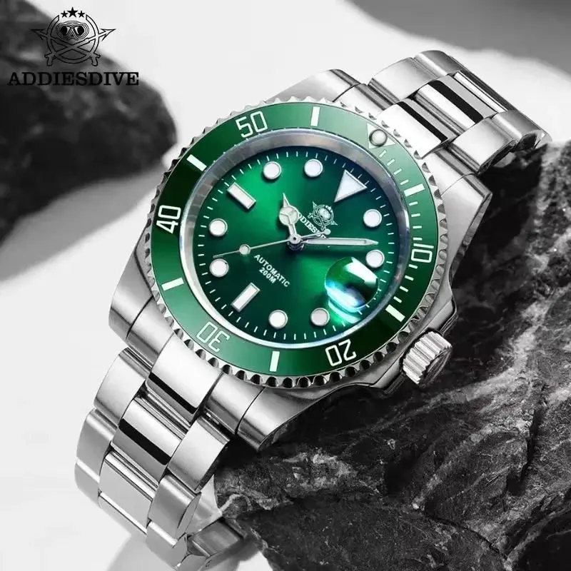 Movement Automatic Watch Sapphire Crystal Mechanical Wristwatch 200m Diving Super Luminous Watches reloj hombre