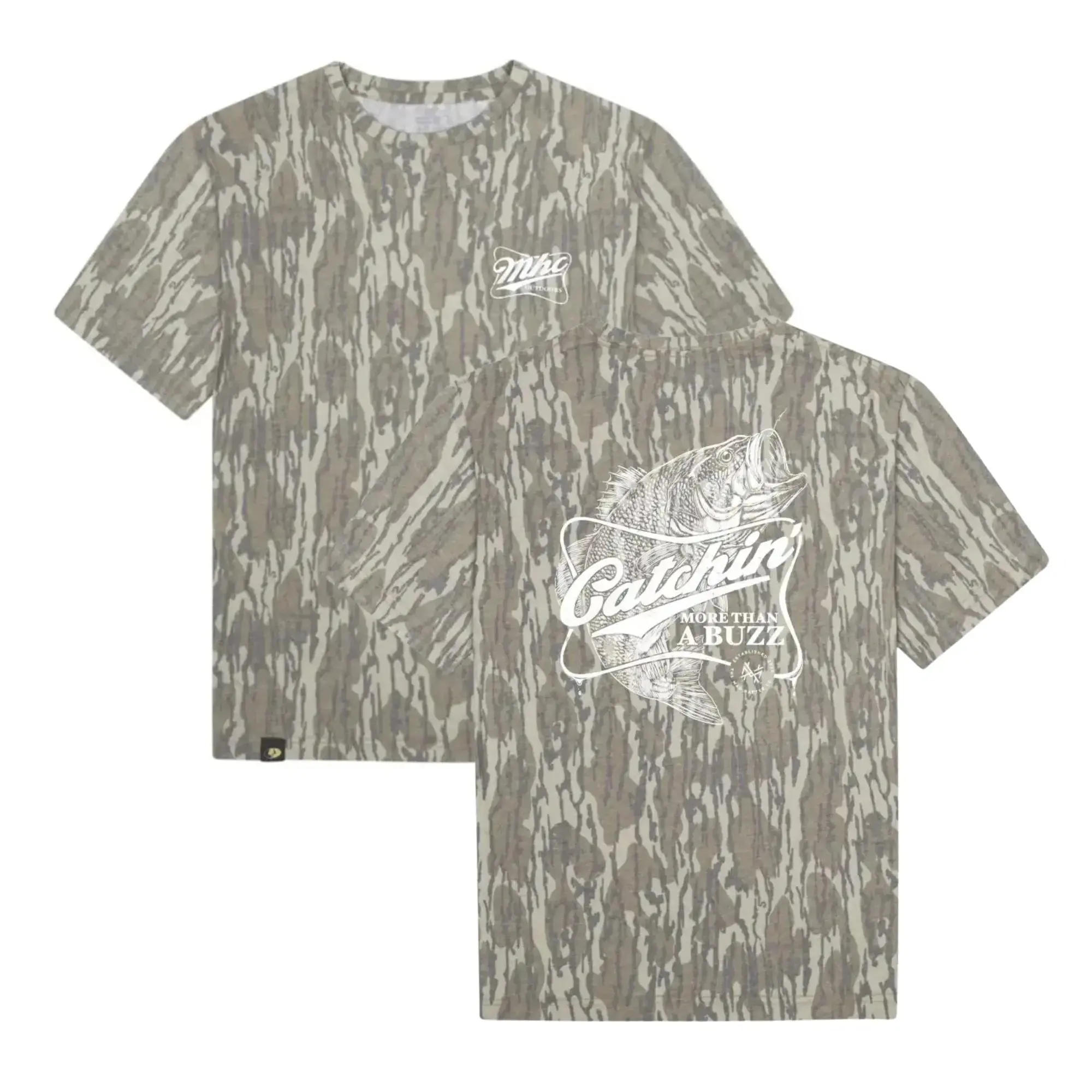 Mossy Oak MHC Catchin Tee, Camo Original Bottomland Tee For Men And Women, Camo T-Shirt Unisex Outdoors, Hunting Outdoor Shirt, Streetwear Outfit, Gift For Him