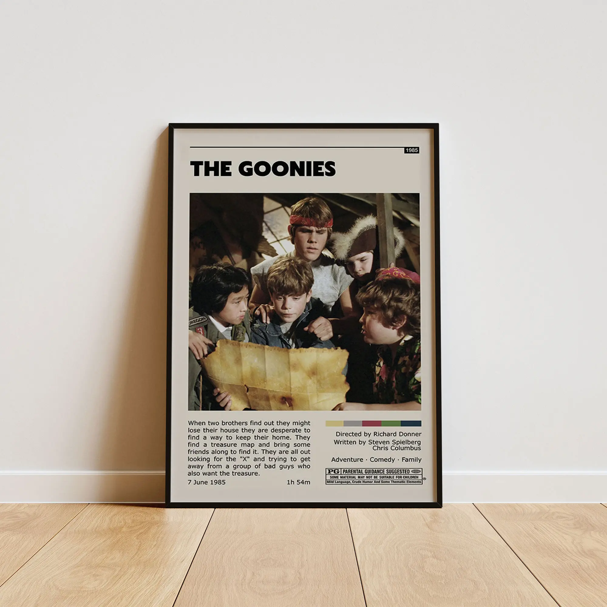 The Goonies Poster, Contemporary Wall Decor, Modern Home Aesthetic, Interior Decoration Print