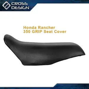 CROSSDESIGN Black Seat Cover Fit For 2000-2006 Honda Rancher 350 Leather ATV Seat Cover