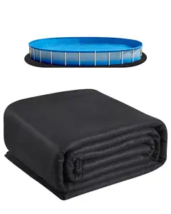 VEVOR Oval Pool Liner Pad, 12 x 24 ft Pool Liner Pad for Above Ground Swimming Pools, Extra-Thick Pool Mat, Prevents Punctures, Recycled Geotextile Material Underlayment Pad, Extend Liner Life