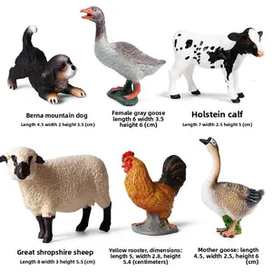 Realistic Animal Model Wild Solid Plastic Giraffe Elephant Rhino Brown Bear Tiger Lion Leopard Horse Toy
