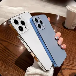 Electroplated Matte Acrylic Tempered Glass Case for iPhone