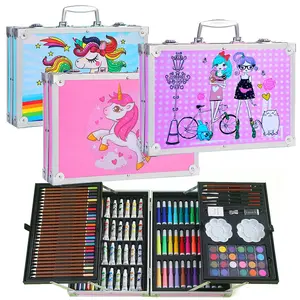 145 Colors Watercolor Pencil Set, Aluminum Case, Drawing and Doodling Art Supplies, Creative Kids Craft Kit
