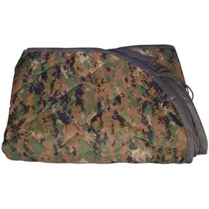 212 MAIN Insulated Quilted Fill Poncho Liner - Digital Camo, Outdoor Fishing Use, String Tie Closure, Insulating Design