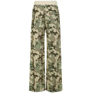 [LTO]Women'S Camo Print Wide Leg Sweatpants, Casual Street Fashion Pants For Daily Wear, Ladies Bottoms For Spring Camouflage