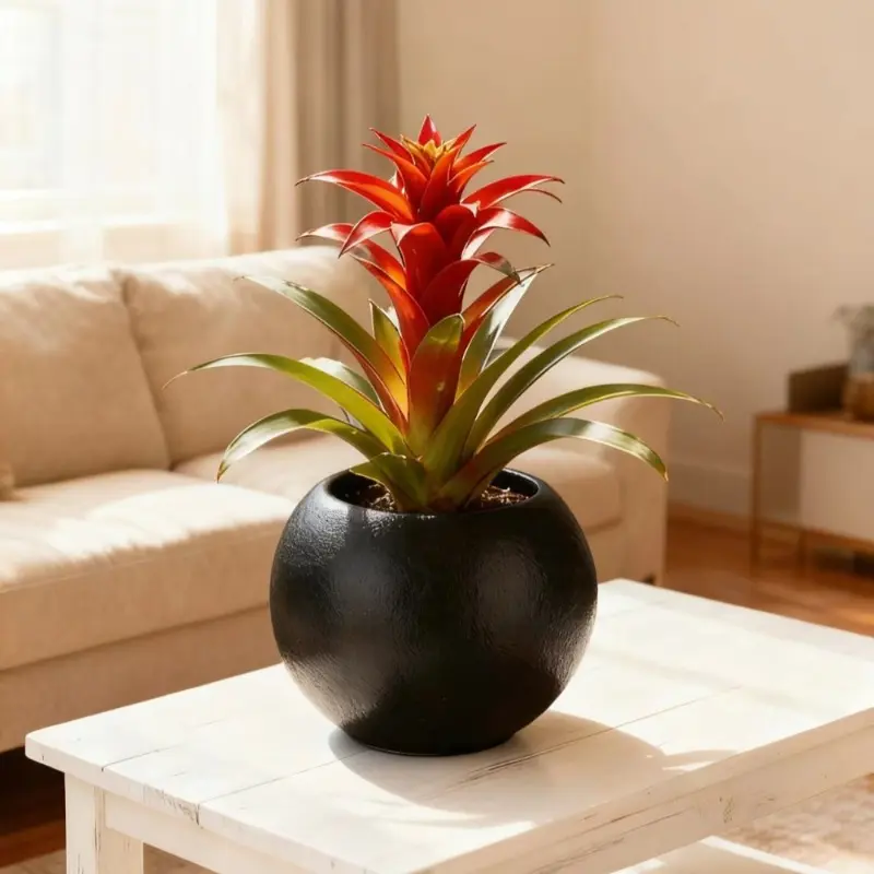 Matte Black Round Ceramic Planter Pot, Minimalist Wabi-Sabi Style, Indoor Plant Pot for Succulent, Snake Plant, Decorative Vase for Home, Office, Living Room, Tabletop Decor, Modern Flower Pots