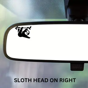 2PCS sloth stickers, small sloth stickers for rearview mirrors, suitable for cars, laptops, trucks and walls.