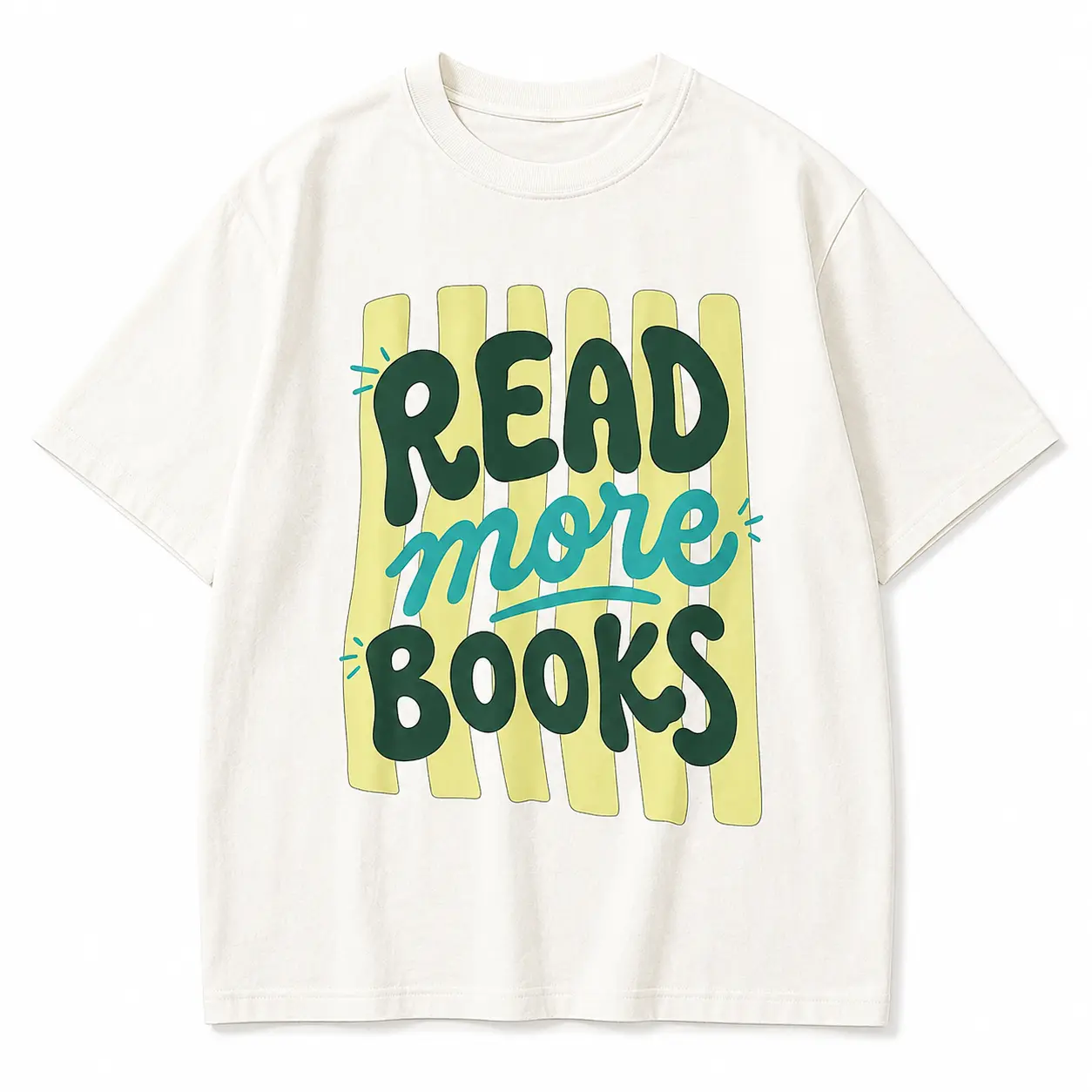 Read More Books T-Shirt Book Lover Gifts, Trendy Stripes Bookish Graphic Tee