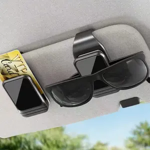 1-pack Car Sunglasses Clip, Multifunctional Auto Sun Visor Sunglasses & Ticket Holder, Car Interior Sunglass Storage Organizer