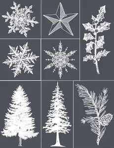 Snowflakes Mesh Stencil
