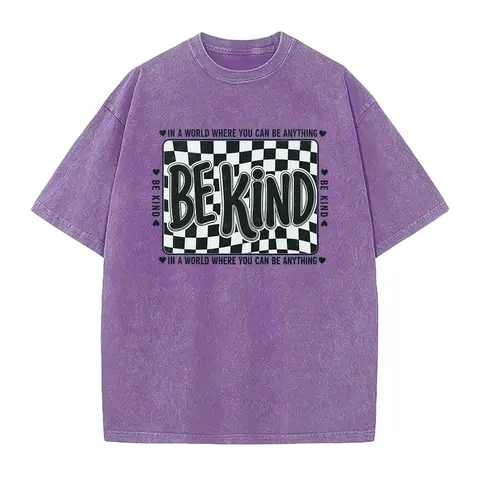 Checkered Be Kind Shirt, Retro Motivational Teacher Tee, Positive Affirmation Shirt, School Counselor Gift, Mental Health Tee