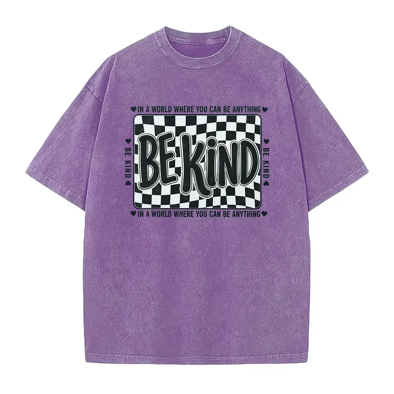 Checkered Be Kind Shirt, Retro Motivational Teacher Tee, Positive Affirmation Shirt, School Counselor Gift, Mental Health Tee