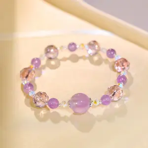 Women's Green Phantom Crystal Beaded Bracelet, 2026 New Luxury Dainty Stackable BFF Jewelry