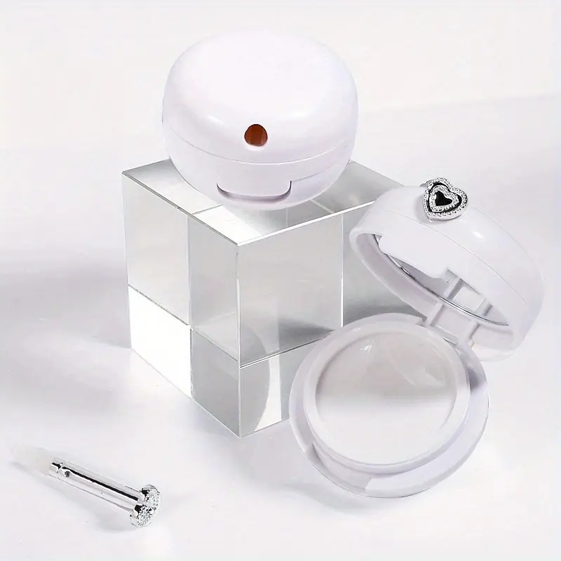 1pc Portable Lip Mask Bottle Empty Bottle Diy Handmade Lip Balm Dispenser Box, Lip Balm Container with Mirror and Applicator