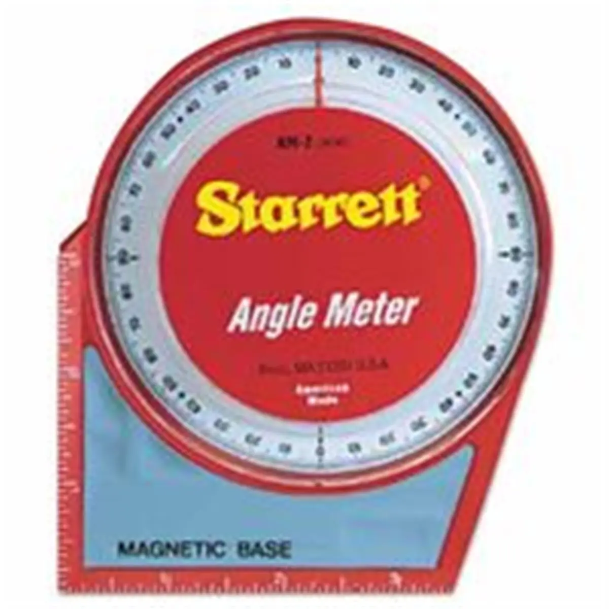 212 MAIN L.S. Starrett Am-2 Model Angle Measure Tool, 5 in. x 5 in. Magnetic Base and Back, Large Scale with Enhanced Readability