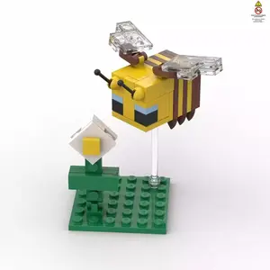 Classic Game Creative World Block Bee Building Blocks Model, Ideal for Collectors, Perfect Holiday Gift, Unique Collection Item, Plastic Building Blocks