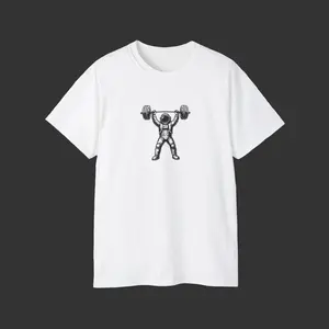 Fitness T‑Shirt — Pulse Fitness Weightlifting Astronaut Graphic Tee