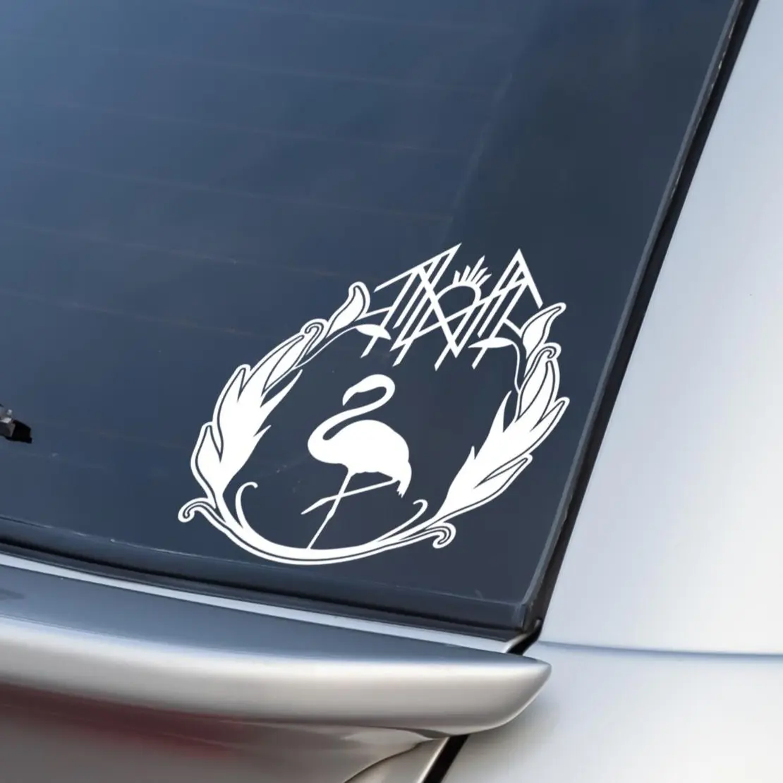 Sleep Token Flamingo Vinyl Car Decal - Stylish Universal Car Sticker, Easy Installation, Vehicle Exterior Decoration for Personalization, TikTok Music Merch, Weather Resistant, Even In Arcadia, EIA, TMBTE, TPWBYT
