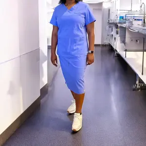 Seal Blue ModestiFit Scrub Set