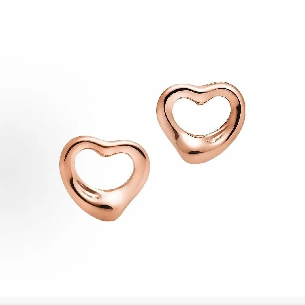 Pre-owned Brand new Tiffany & Co. Open Heart Rose Gold Single Stud Earring（Do not purchase directly. Contact us for details.）