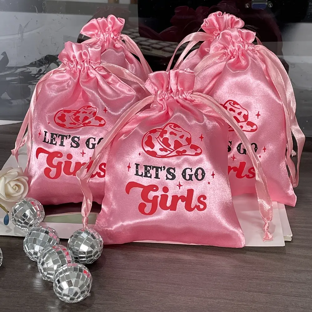 5 pieces Let's Go Girls Hangover Recovery Survival Kit loot bags Disco Space Cowgirl Bachelorette hen do Party Bach Weekend girls Trip bridal shower bride to be Nash Bash decoration bridesmaid gift Party Favors Bag Loot Pack