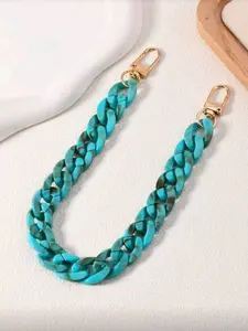 Turquoise Color Chain Accessories, Women Bag Shoulder Strap Decoration, Necklace Waist Belt Fashion Boho Style Phone Chain