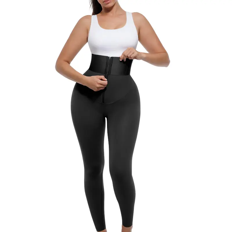 Shapellx AirSlim Zipper High-Rise Shaping Leggings Butt Lifting and Tummy Tightening Elastic Waistband Womenswear