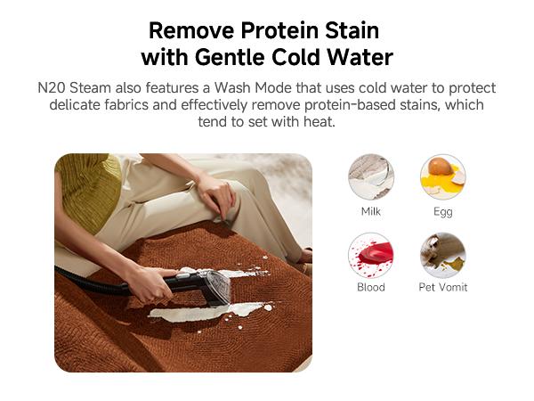 【New Arrival】DREAME N20 Steam Portable Carpet Cleaner with Steam & Hot Water Wash, Upholstery Cleaner Machine with Auto-Mix Solution, 17Kpa Powerful Suction, Spot Cleaner for Carpet, Couch, Furniture, Pets, Cars