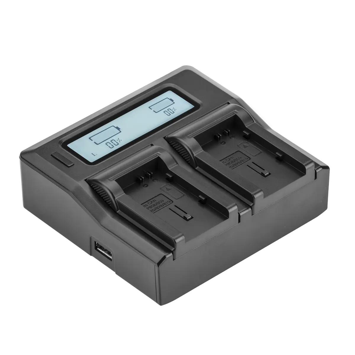 Dual-Slot Smart Camera Charger with LCD Display - Green Fast-Charging Accessory for Canon BP-800 Series Batteries, Camera Accessories