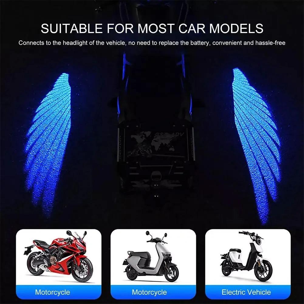 2pcs Angel Wings Welcome Light For Motorcycle LED Underbody Light Projector Decorative Atmosphere Light Accessories 2pcs Angel Wings Welcome Light For Motorcycle LED Underbody Light Projector Decorative Atmosphere Light Accessories