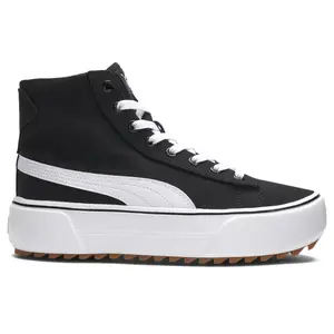 PUMA Womens Kaia Mid Cv Platform Sneakers Shoes Casual - Black