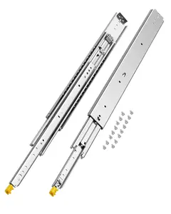 VEVOR 1 Pair Full Extension Drawer Slides 18 20 22 28 30 32 36 38 40 44 48 52 56 60 in, 500 lbs Load Capacity Locking Drawer Slides, Ball Bearing with Lock Side Mount Drawer Slide Rail
