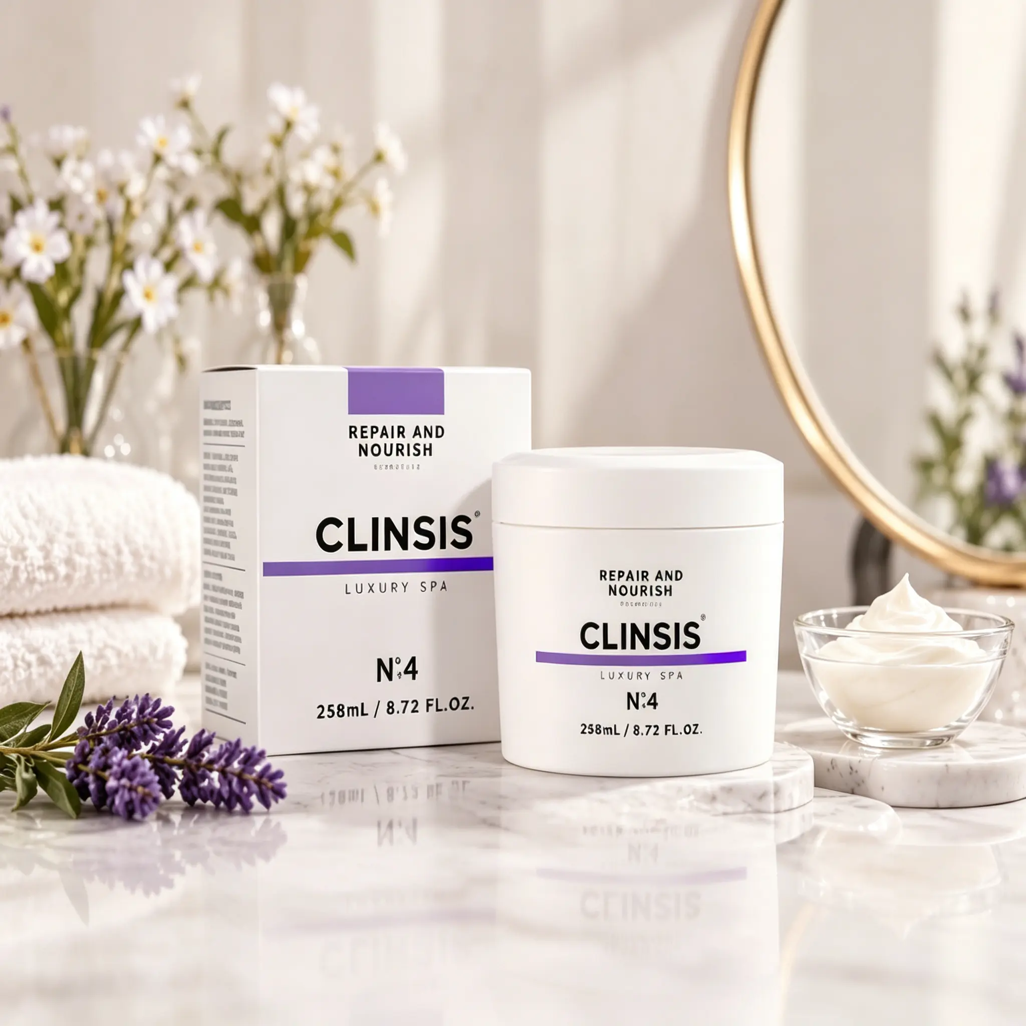 CLINSIS N°4 Deep Repairing Hair Mask with French Marula Oil & Keratin,for Dry, Damaged, Frizzy, Heat Protection,Bleached and Color-Treated Hair, Deep Repair, Hydrating, Smoothing,Hydrating Dry Hair Conditioner,haircare,conditioner haircare keratin,258ml
