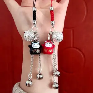 Japan lucky cat design keychain & accessories for bag & accessories for phone & phones charms