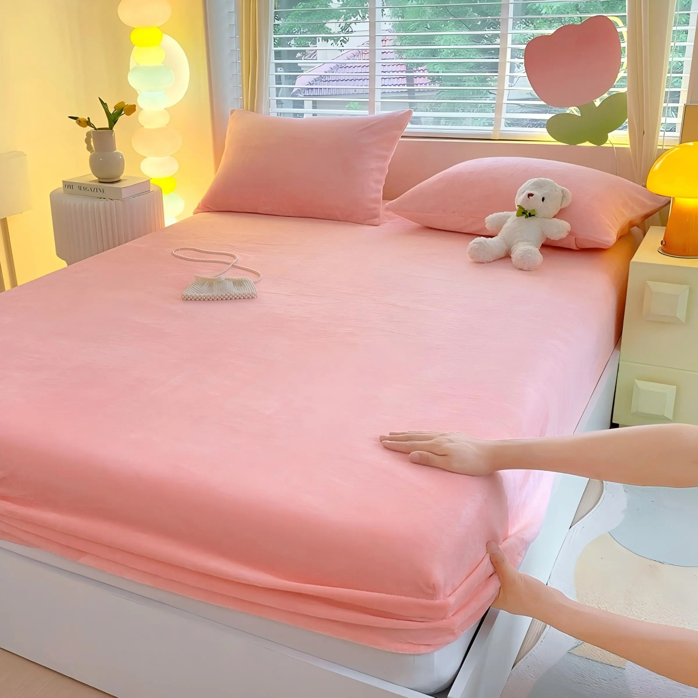 Solid Color Bedding Set, 3 Counts/set Including 1 Count Bedspread & 2 Counts Pillowcase, Soft Comfortable Bedding Set for Bedroom, Hotel, Comfy Bed Sets, Bed Sheets Set, Bedset