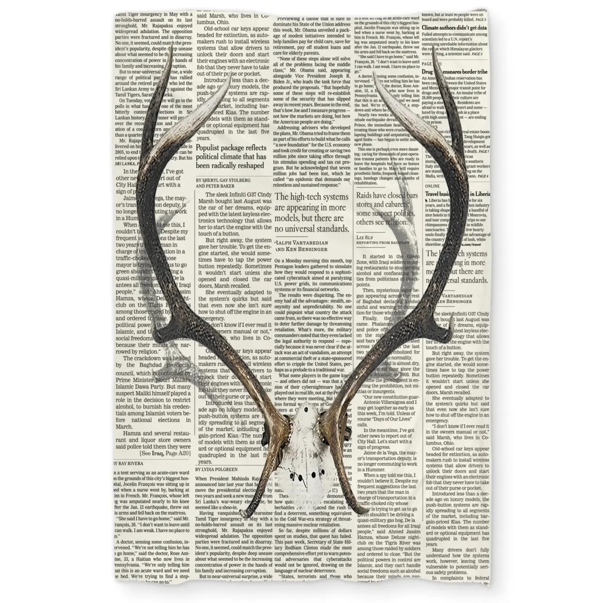 360 Stand Brown Deer Horns with Sapper Design Decorative Duvet Cover Set, Twin Extra Long Size Bedroom Bedding Set, Home Textile Linen Bedding, Theme Bedding Set