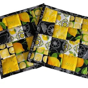Lemon Design Reversible Hot Pads set of 2 Tableware Coasters