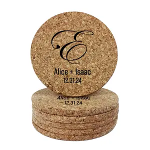 Heart Initial Monogram Coasters | Cork Coaster